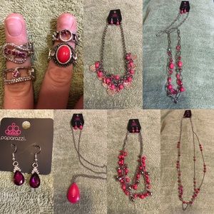 10 piece paparazzi pink jewelry